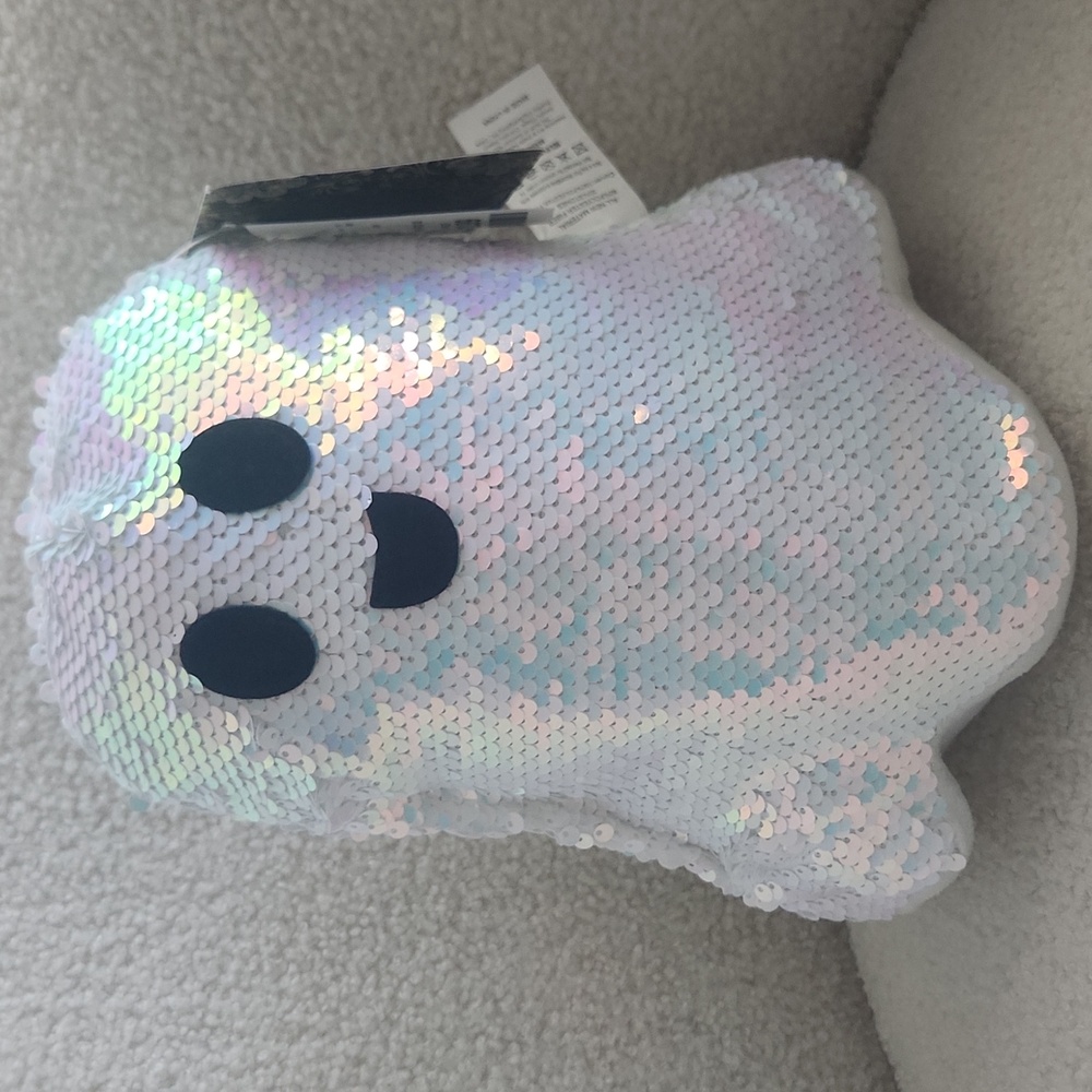 Christian Siriano iridescent Sequin Ghost Pillow NWT
